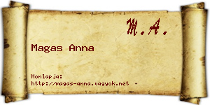 Magas Anna névjegykártya
