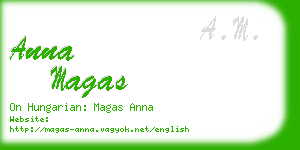 anna magas business card